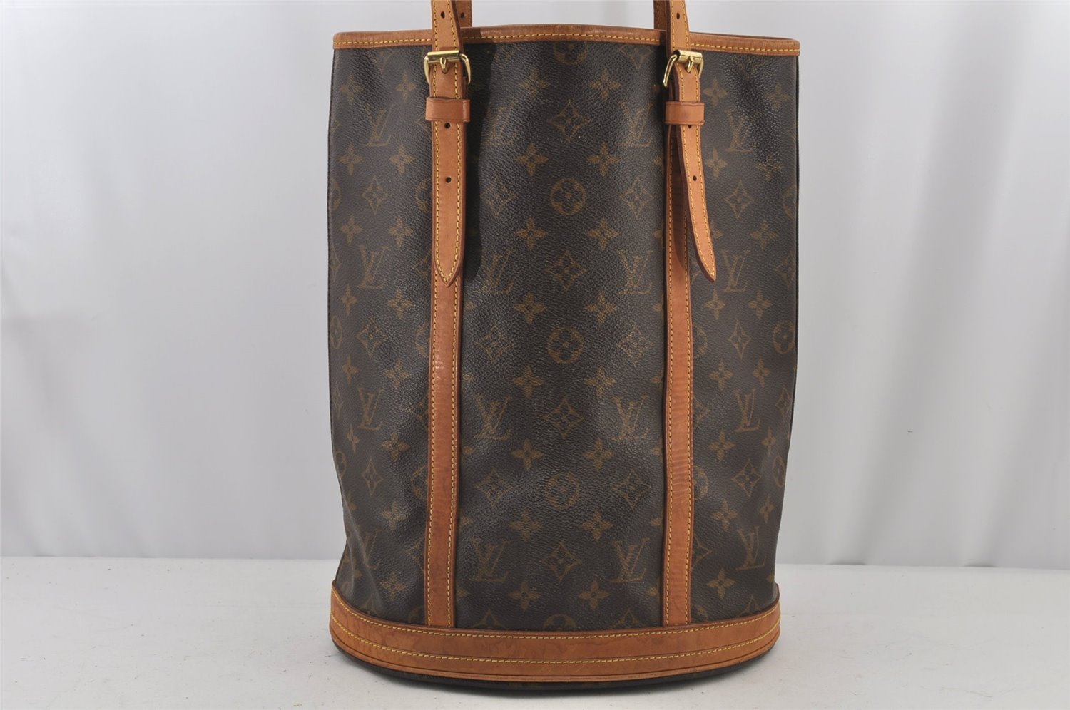 Authentic Louis Vuitton Monogram Bucket GM Shoulder Tote Bag M42236 Junk 5555J