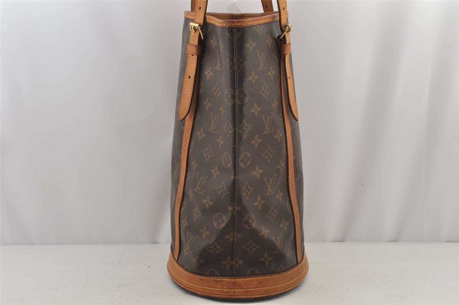 Authentic Louis Vuitton Monogram Bucket GM Shoulder Tote Bag M42236 Junk 5555J