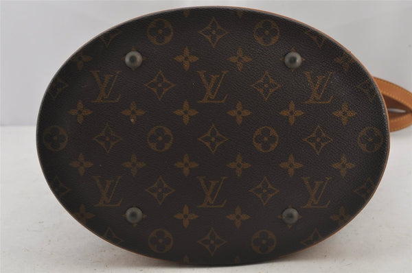 Authentic Louis Vuitton Monogram Bucket GM Shoulder Tote Bag M42236 Junk 5555J