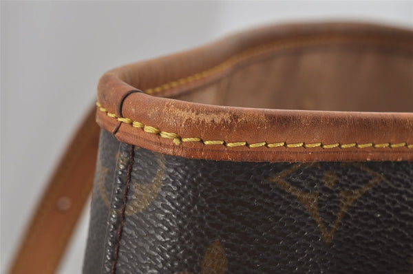 Authentic Louis Vuitton Monogram Bucket GM Shoulder Tote Bag M42236 Junk 5555J