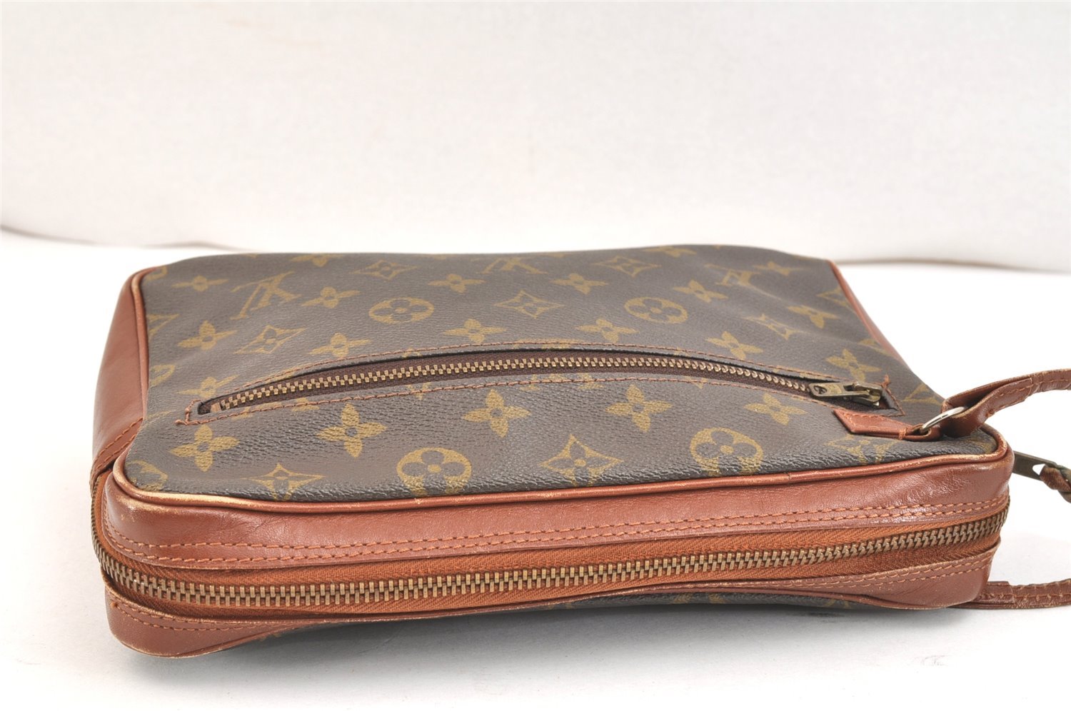 Authentic Louis Vuitton Monogram Pochette Sport Clutch Hand Bag Old Model 5555K