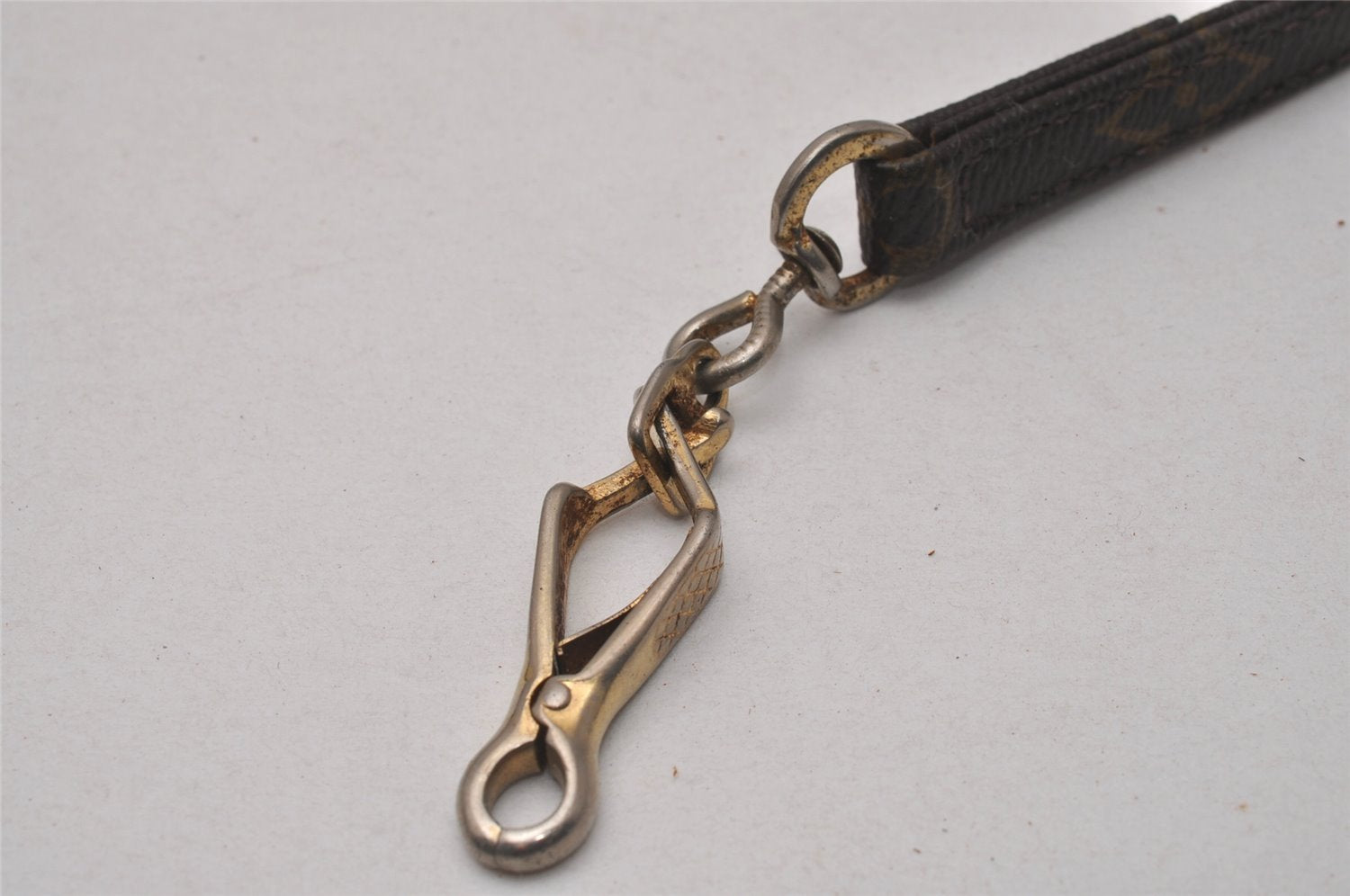 Auth Louis Vuitton Monogram Collier Baxter PM Leash Baxter MM M58072 LV 5556I