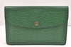 Authentic Louis Vuitton Epi Montaigne 27 Clutch Hand Bag Green M52654 LV 5557K