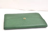 Authentic Louis Vuitton Epi Montaigne 27 Clutch Hand Bag Green M52654 LV 5557K