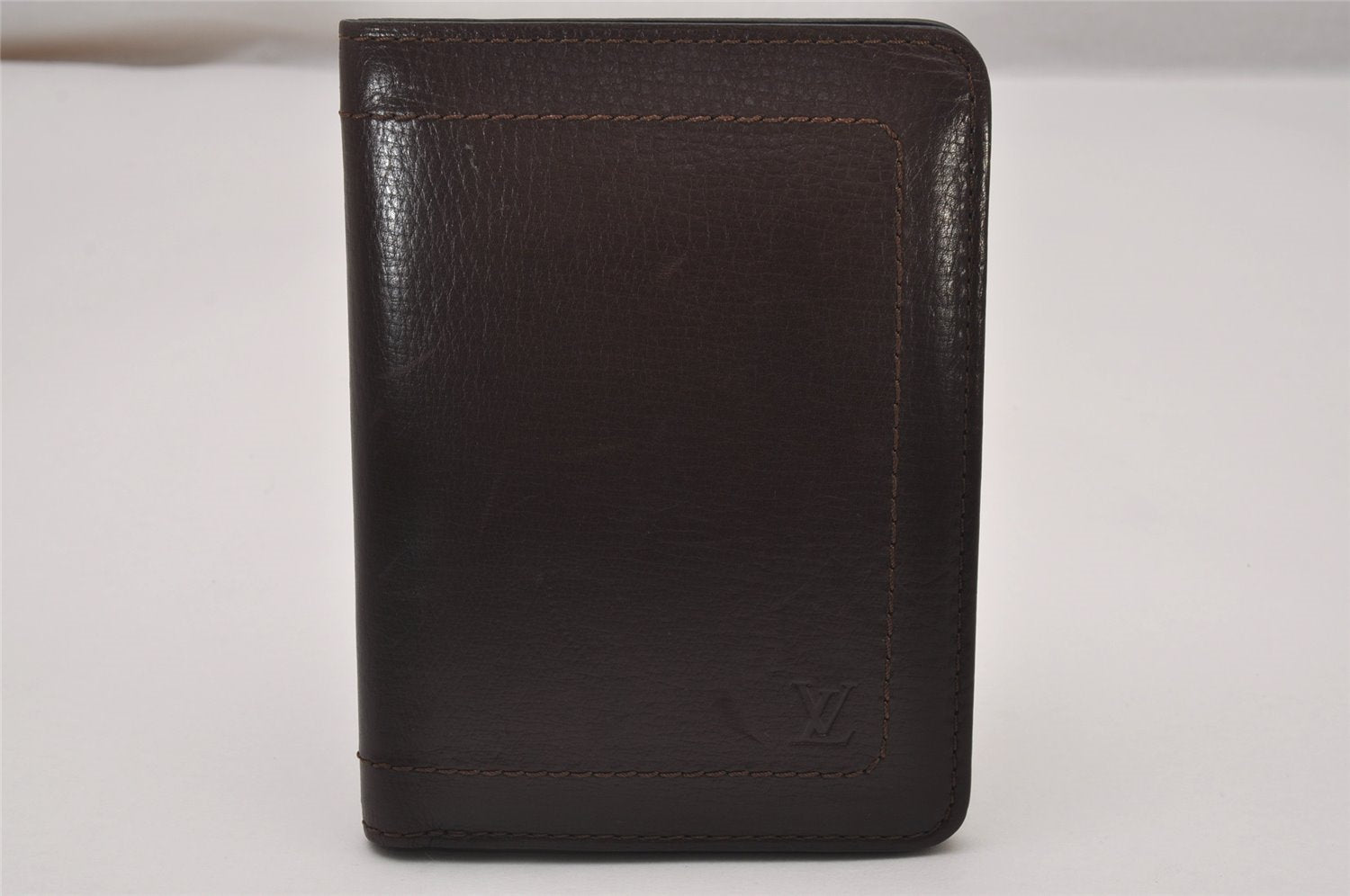 Auth Louis Vuitton Utah Porte Valeurs 10 Cartes Credit Card Case Brown LV 5559I