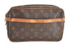 Authentic Louis Vuitton Monogram Compiegne 23 Clutch Hand Bag M51847 LV 5559K