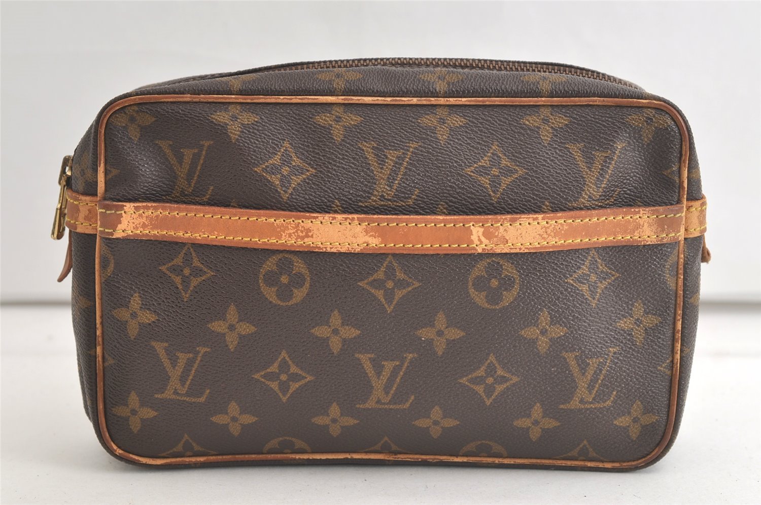 Authentic Louis Vuitton Monogram Compiegne 23 Clutch Hand Bag M51847 LV 5559K