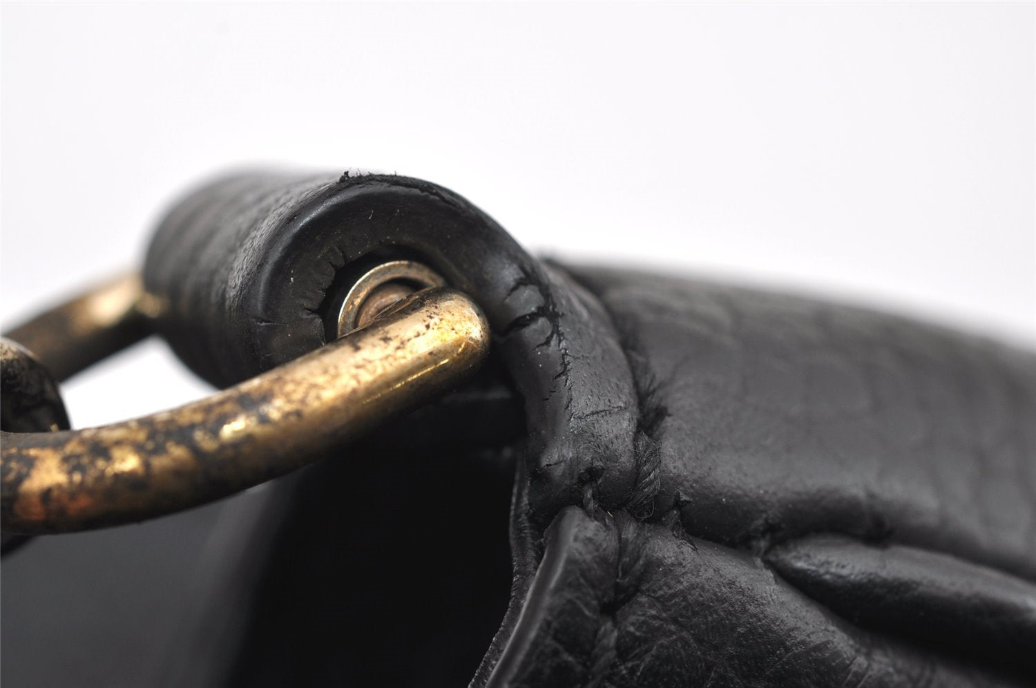 Authentic GUCCI SOHO Chain Shoulder Cross Body Bag Leather 536224 Black 5561I