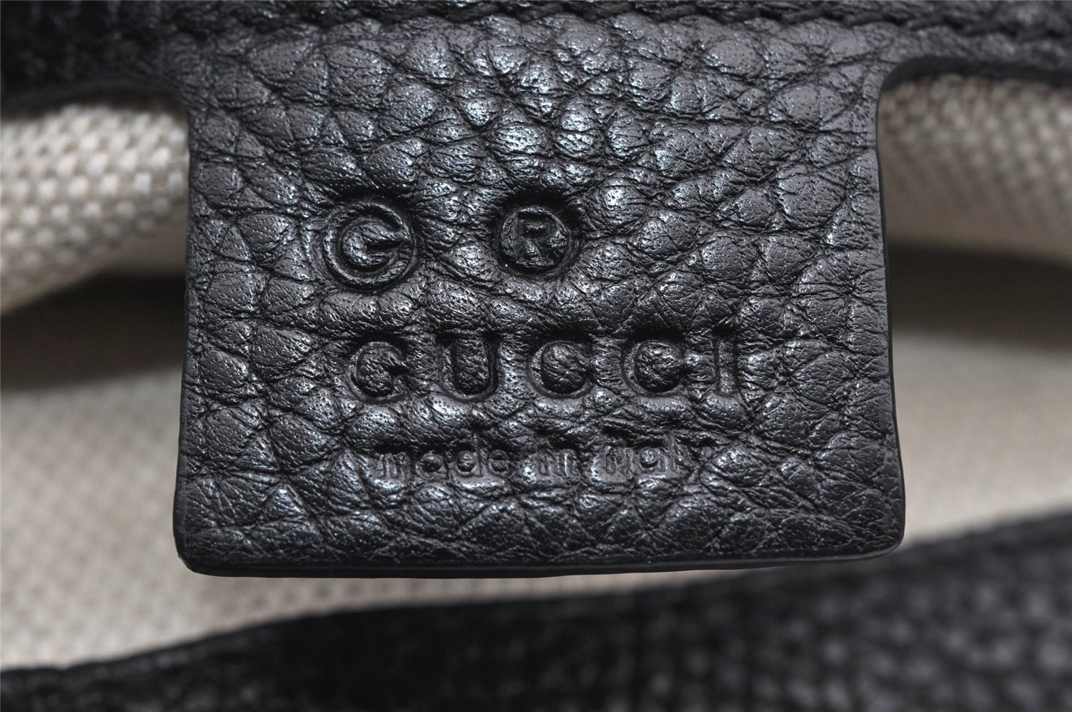 Authentic GUCCI SOHO Chain Shoulder Cross Body Bag Leather 536224 Black 5561I