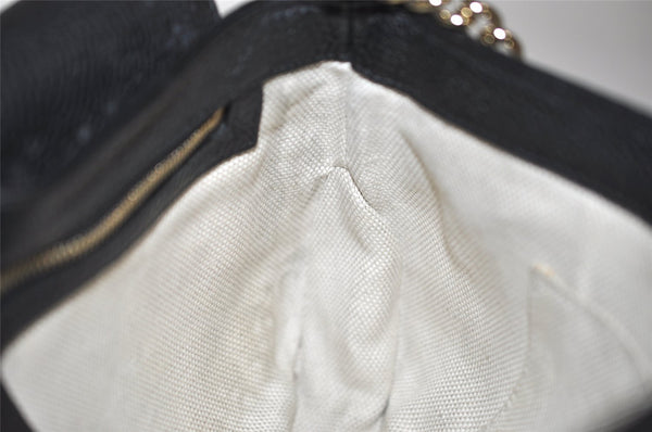 Authentic GUCCI SOHO Chain Shoulder Cross Body Bag Leather 536224 Black 5561I