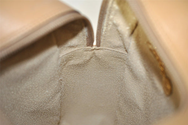 Authentic GUCCI Bamboo Chain Shoulder Cross Body Bag Leather Beige Junk 5562I