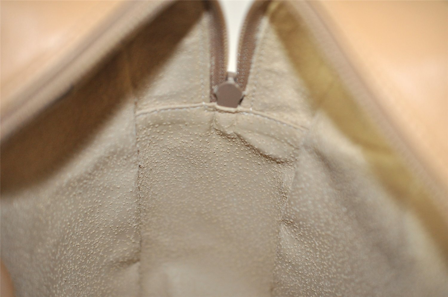 Authentic GUCCI Bamboo Chain Shoulder Cross Body Bag Leather Beige Junk 5562I