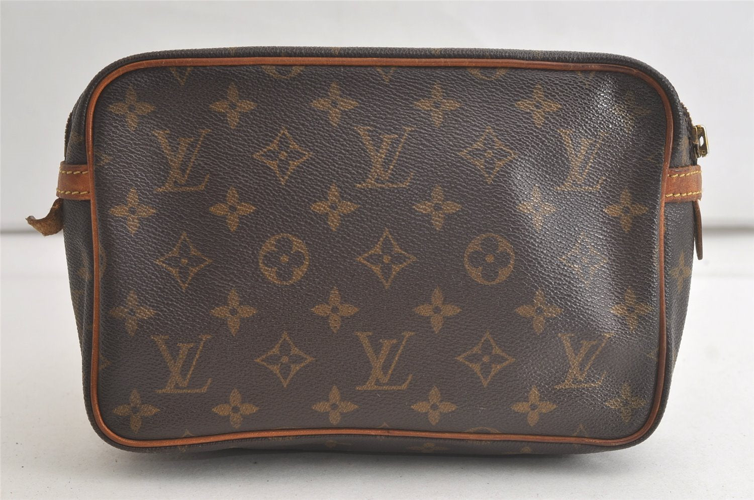 Authentic Louis Vuitton Monogram Compiegne 23 Clutch Bag M51847 Junk 5562K