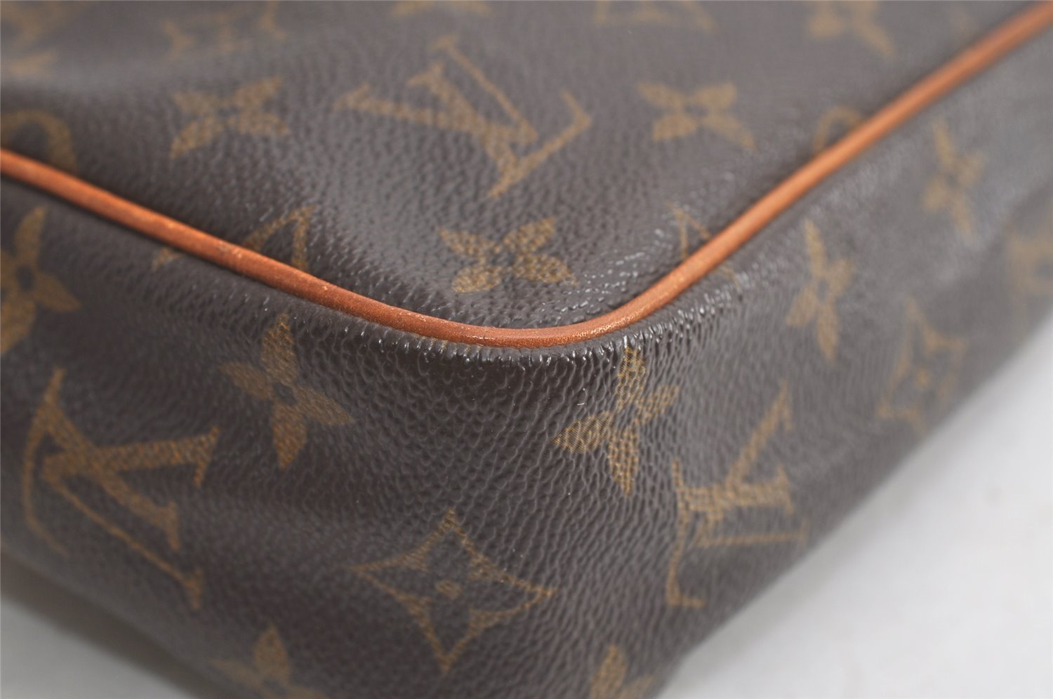 Authentic Louis Vuitton Monogram Compiegne 23 Clutch Bag M51847 Junk 5562K