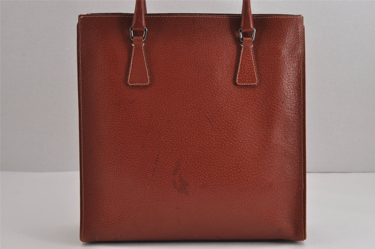 Authentic PRADA Vintage Leather Shoulder Hand Tote Bag Brown 5563J