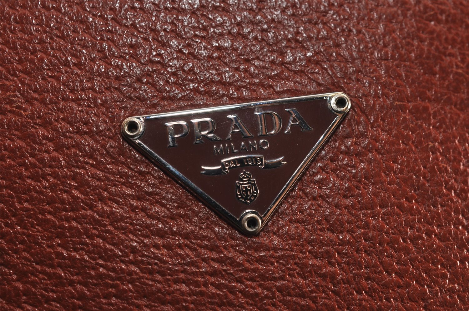 Authentic PRADA Vintage Leather Shoulder Hand Tote Bag Brown 5563J