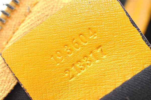 Authentic GUCCI Hand Boston Bag Purse GG PVC Leather 193604 White 5564I