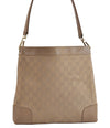 Authentic GUCCI Vintage Shoulder Bag Purse GG Canvas Leather 33900 Beige 5565J