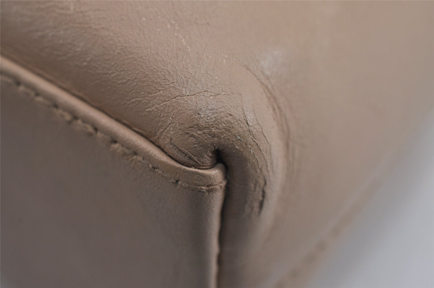 Authentic GUCCI Vintage Shoulder Bag Purse GG Canvas Leather 33900 Beige 5565J