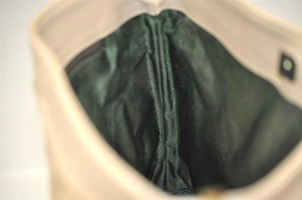 Authentic GUCCI Vintage Shoulder Bag Purse GG Canvas Leather 33900 Beige 5565J