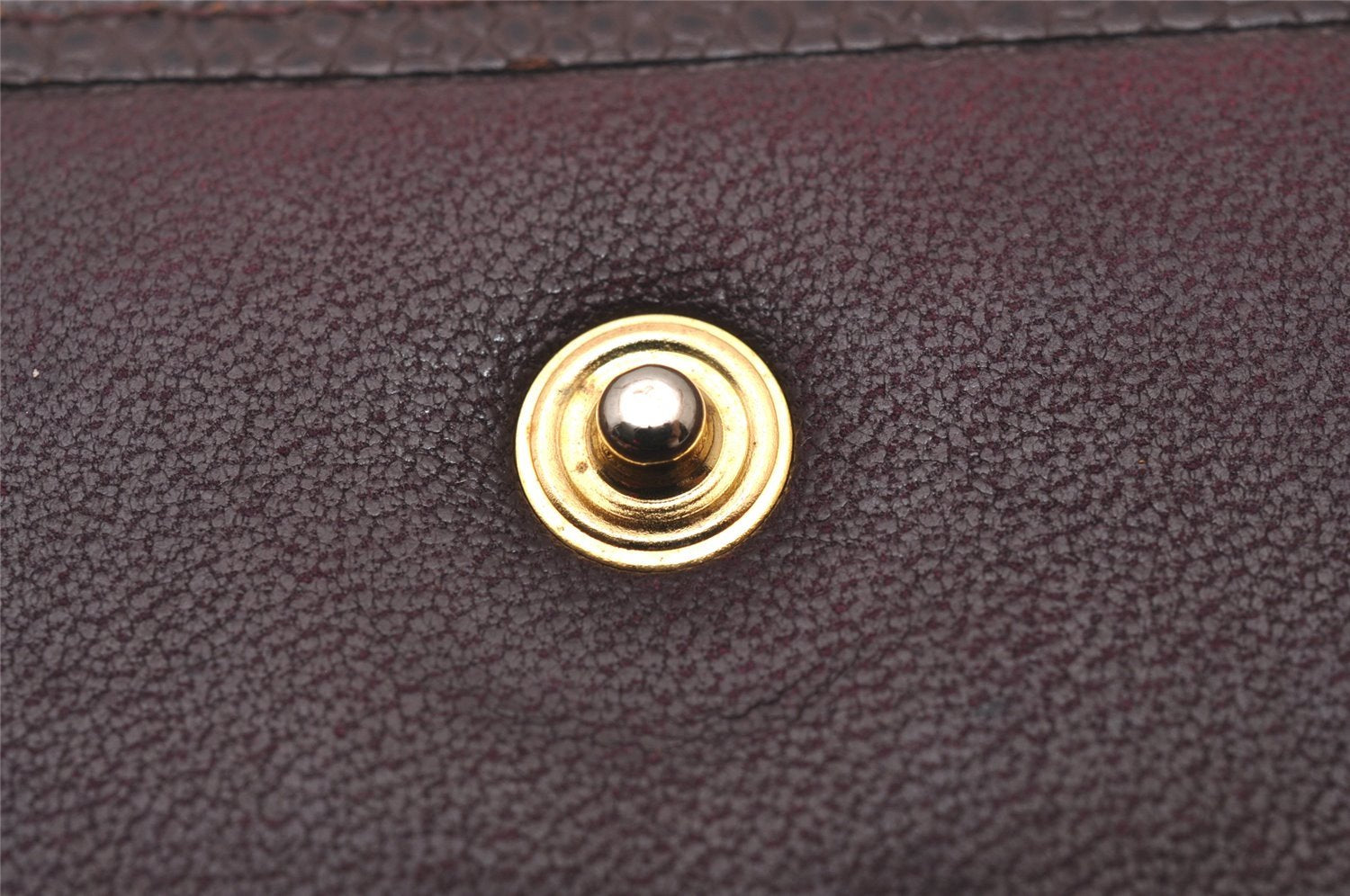Authentic CHANEL Caviar Skin Vintage CC Logo Trifold Wallet Purse Wine Red 5566I