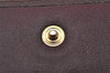 Authentic CHANEL Caviar Skin Vintage CC Logo Trifold Wallet Purse Wine Red 5566I