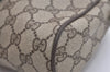 Authentic GUCCI Web Sherry Line Clutch Hand Bag GG PVC Leather Brown Junk 5566J