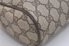Authentic GUCCI Web Sherry Line Clutch Hand Bag GG PVC Leather Brown Junk 5566J