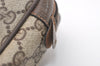 Authentic GUCCI Web Sherry Line Clutch Hand Bag GG PVC Leather Brown Junk 5566J