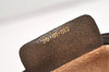 Authentic GUCCI Web Sherry Line Clutch Hand Bag GG PVC Leather Brown Junk 5566J