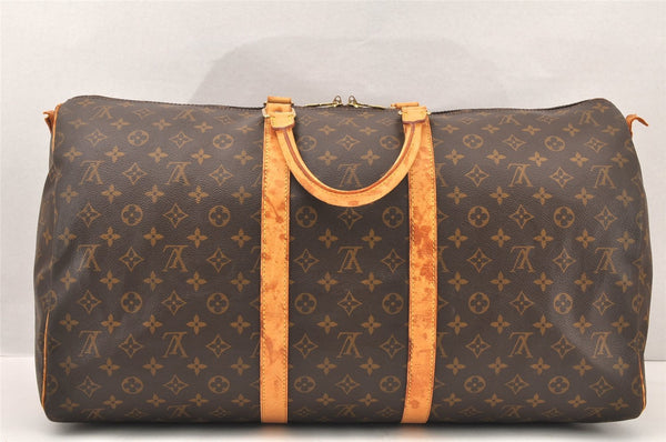 Authentic Louis Vuitton Monogram Keepall Bandouliere 55 M41414 Boston Bag 5567K