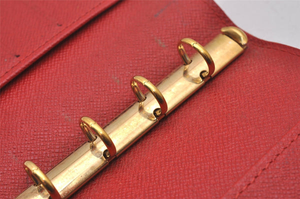 Authentic Louis Vuitton Epi Agenda PM Notebook Cover Red R20057 LV 5570I