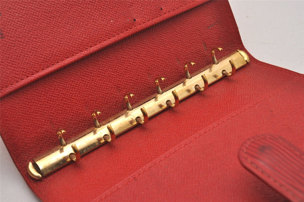 Authentic Louis Vuitton Epi Agenda PM Notebook Cover Red R20057 LV 5570I