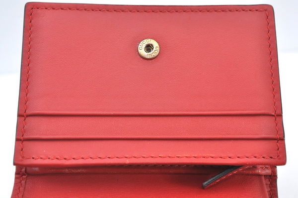 Authentic GUCCI Cherry Wallet Card Case GG PVC Leather 476050 Brown Box 5572H