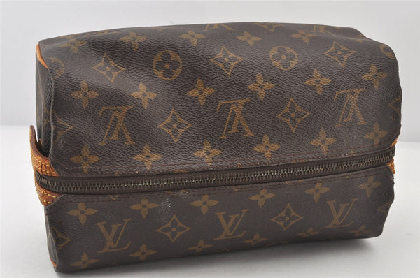 Authentic Louis Vuitton Monogram Trousse Patte Pression Pouch M47636 Junk 5573K