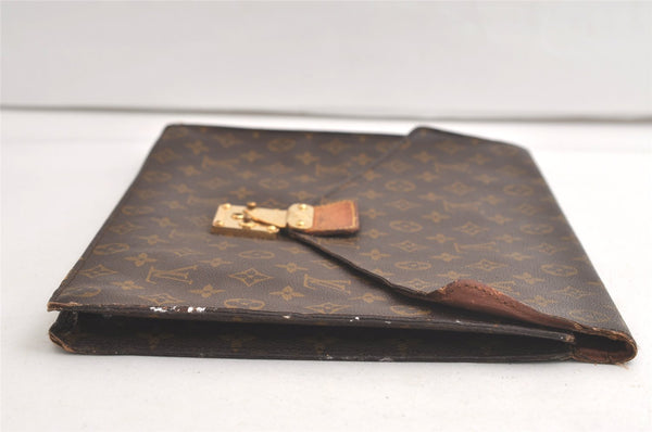 Authentic Louis Vuitton Monogram Porte Documents Senateur M53335 Briefcase 5574K