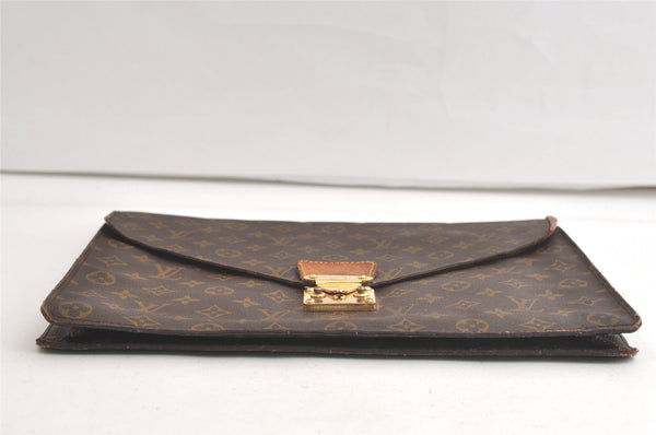 Authentic Louis Vuitton Monogram Porte Documents Senateur M53335 Briefcase 5574K