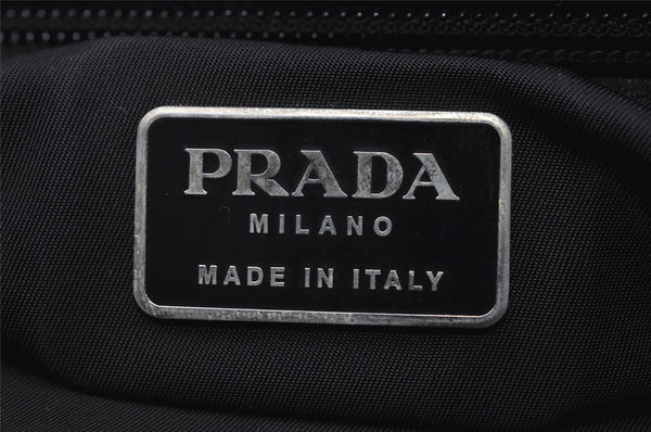 Authentic PRADA Vintage Nylon Tessuto Plastic Hand Bag Purse Black 5575I