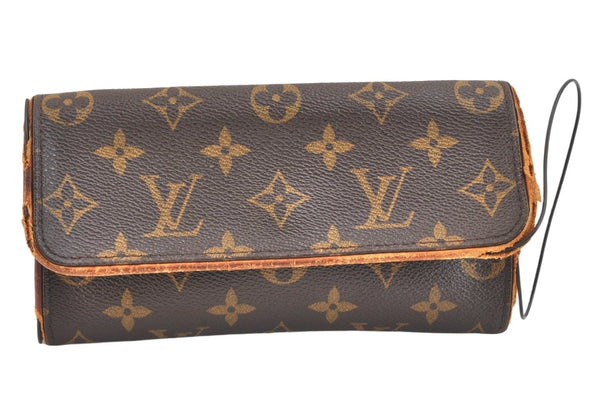 Authentic Louis Vuitton Monogram Pochette Twin PM Shoulder Bag M51854 LV 5576K