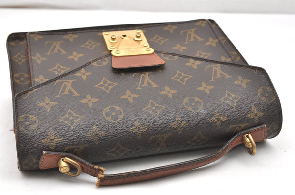 Authentic Louis Vuitton Monogram Monceau 2Way Hand Bag M51187 Junk 5577K