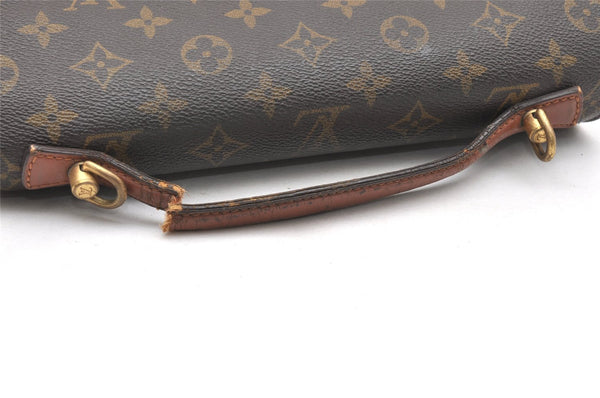 Authentic Louis Vuitton Monogram Monceau 2Way Hand Bag M51187 Junk 5577K