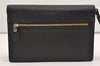 Authentic Burberrys Vintage Leather Clutch Hand Bag Purse Black 5580J