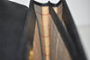 Authentic Burberrys Vintage Leather Clutch Hand Bag Purse Black 5580J