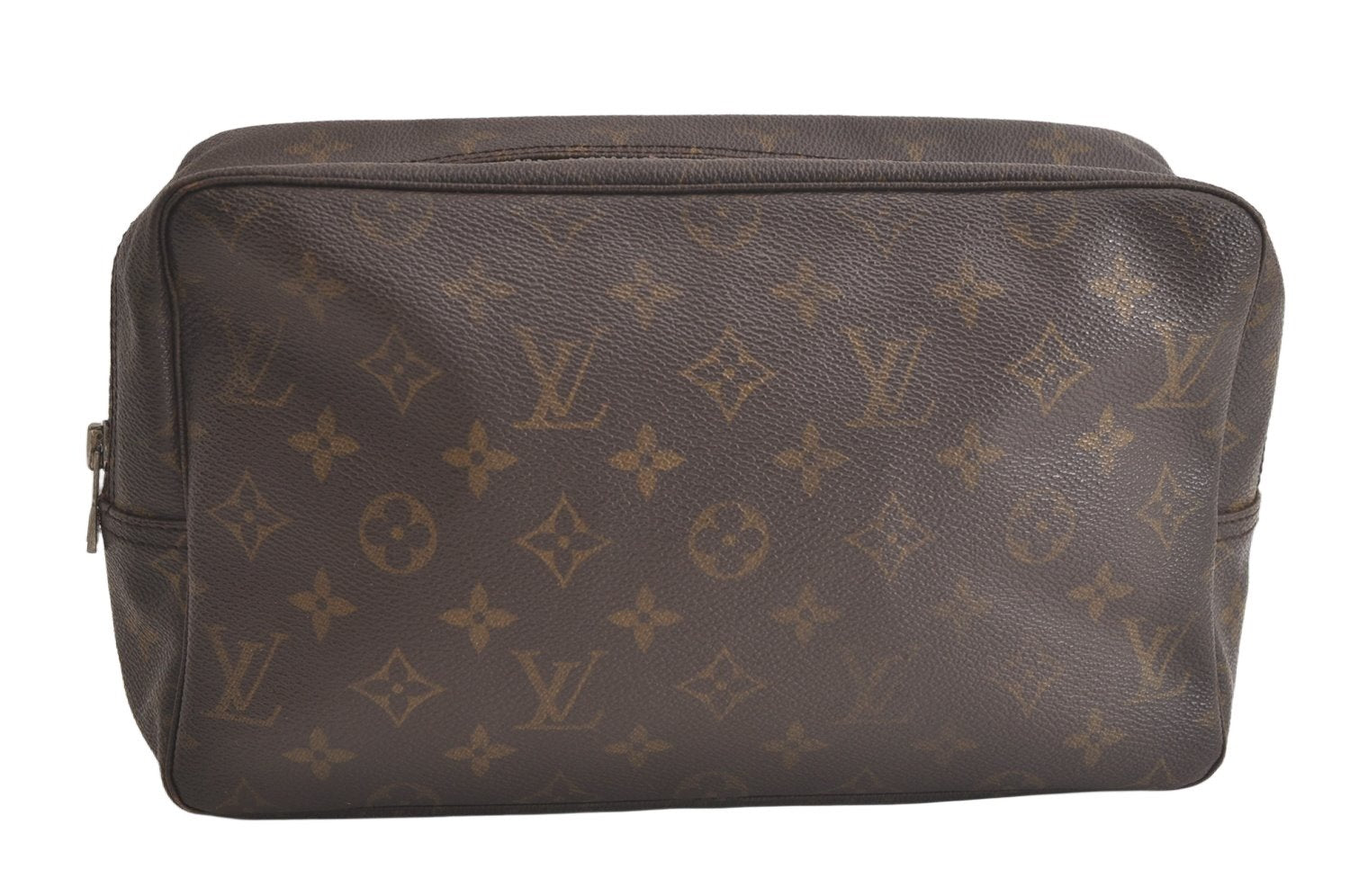 Auth Louis Vuitton Monogram Trousse Toilette 28 Clutch Hand Bag M47522 LV 5580K