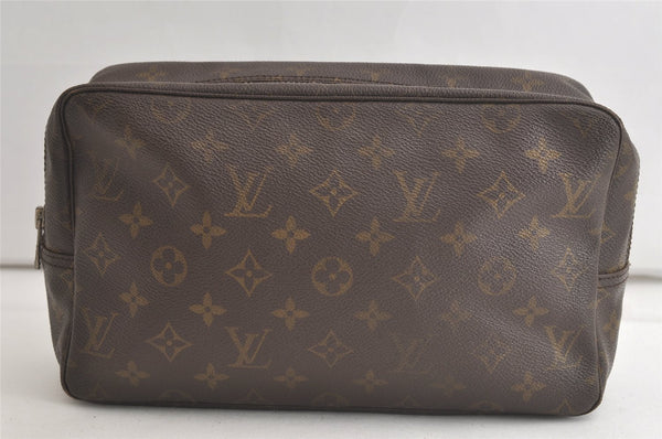 Auth Louis Vuitton Monogram Trousse Toilette 28 Clutch Hand Bag M47522 LV 5580K