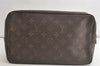 Auth Louis Vuitton Monogram Trousse Toilette 28 Clutch Hand Bag M47522 LV 5580K