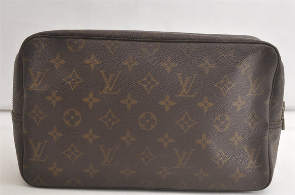 Auth Louis Vuitton Monogram Trousse Toilette 28 Clutch Hand Bag M47522 LV 5580K