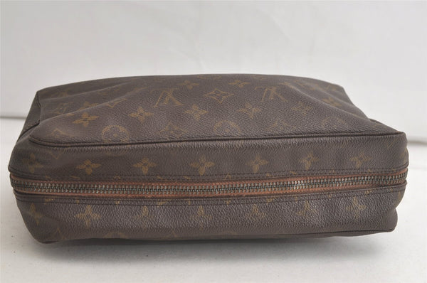 Auth Louis Vuitton Monogram Trousse Toilette 28 Clutch Hand Bag M47522 LV 5580K