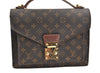 Authentic Louis Vuitton Monogram Monceau 2Way Hand Bag M51185 LV Junk 5581K