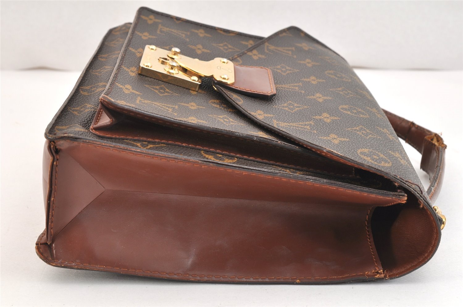 Authentic Louis Vuitton Monogram Monceau 2Way Hand Bag M51185 LV Junk 5581K